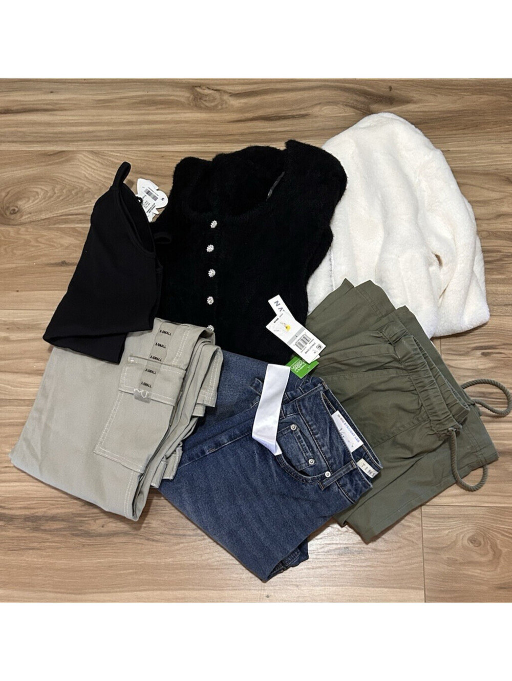 Lot Of 6 School Casual Clothing Lot Size XS NWT Jacket Cardigan Pants Jeans $295